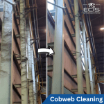 Factory Cobweb Cleaning before and after pictures