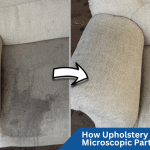 How Upholstery Cleaning Fights Microscopic Particles. Upholstery Cleaning to remove perspiration, dead skin. cells, bacteria, viruses, mold, and stains using steam at 170°C, certified by the institute for Hygiene & Microbiology