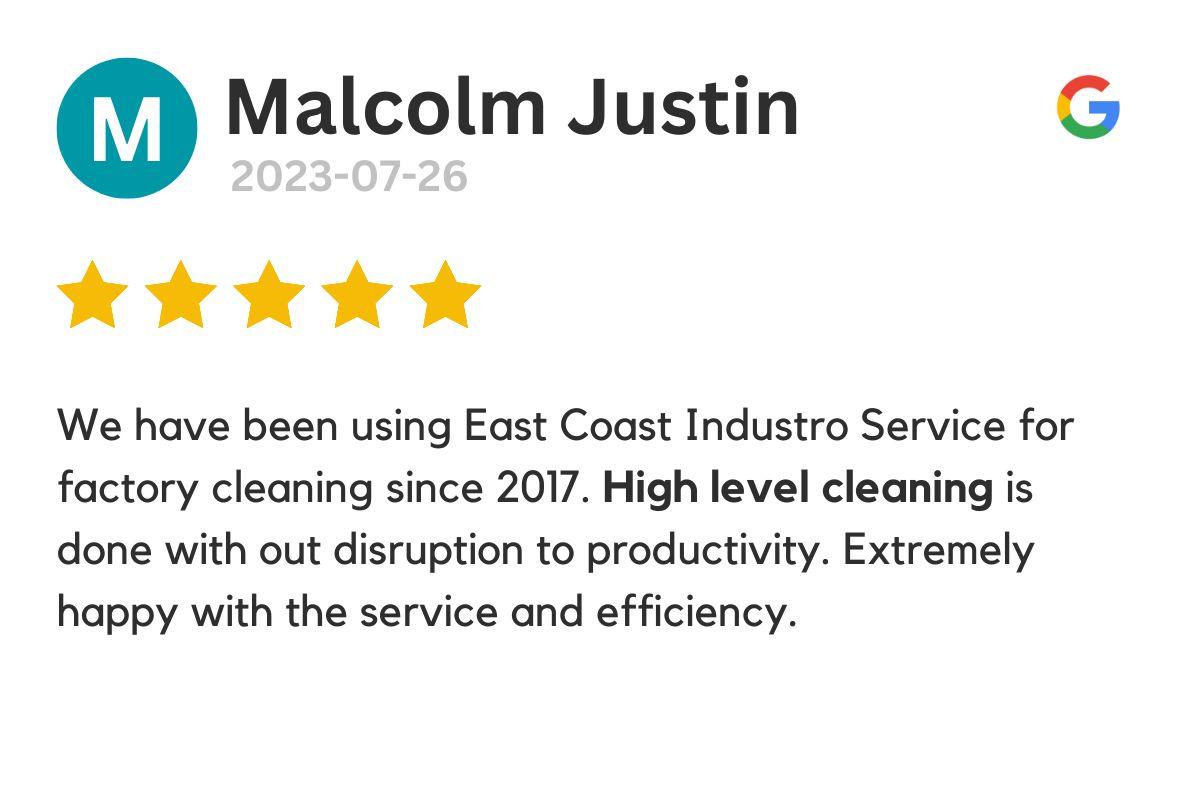 Factory Cleaning Google Review