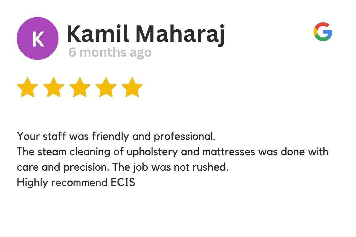 Mattress Cleaning Google Review